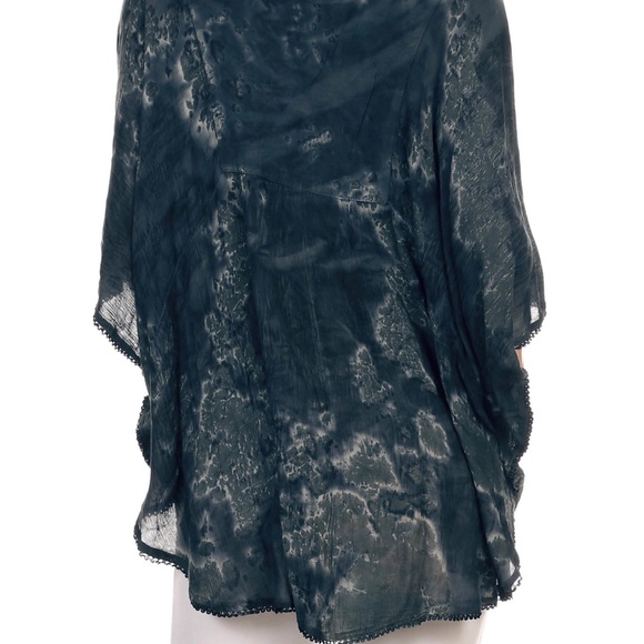 Tie Dye Lace/Sequin Embroidered Tunic/Cover Up. - Picture 7 of 9